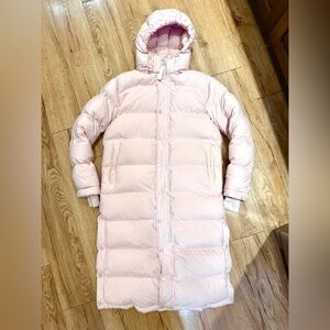 Super Puff Light Pink Long Puffer Coat